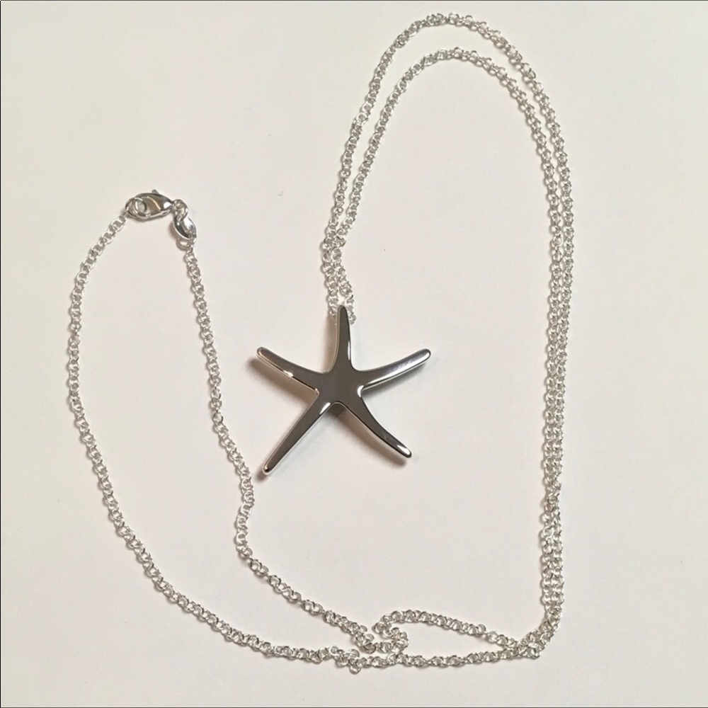 Sterling Silver Starfish on a 30” Chain - Picture 2 of 6